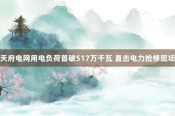 天府电网用电负荷首破517万千瓦 直击电力抢修现场