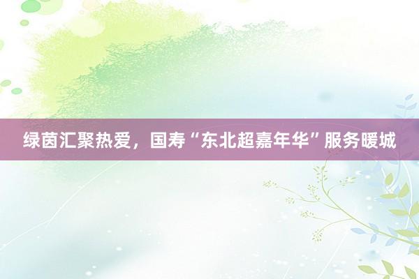 绿茵汇聚热爱，国寿“东北超嘉年华”服务暖城