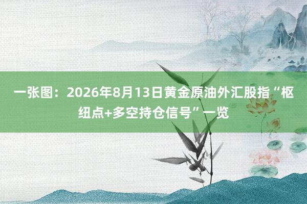 一张图：2026年8月13日黄金原油外汇股指“枢纽点+多空持仓信号”一览