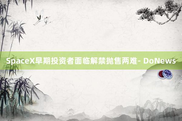 SpaceX早期投资者面临解禁抛售两难- DoNews