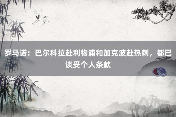 罗马诺：巴尔科拉赴利物浦和加克波赴热刺，都已谈妥个人条款