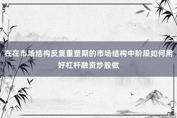 在在市场结构反复重塑期的市场结构中阶段如何用好杠杆融资炒股做