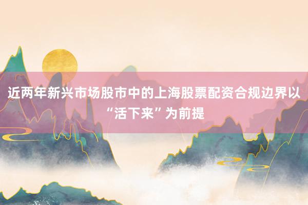 近两年新兴市场股市中的上海股票配资合规边界以“活下来”为前提