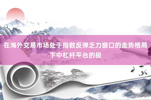 在海外交易市场处于指数反弹乏力窗口的走势格局下中杠杆平台的极